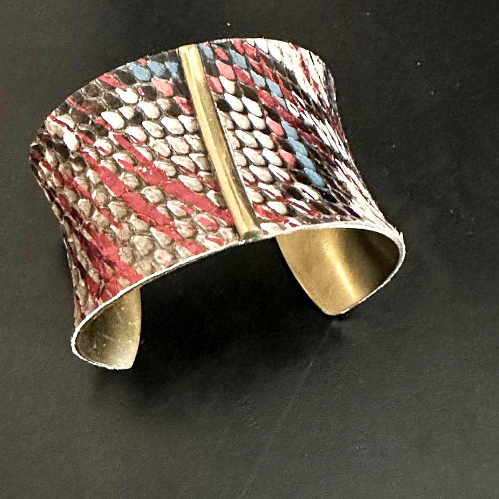 Rustic Cuff Red And Black Python - image 1